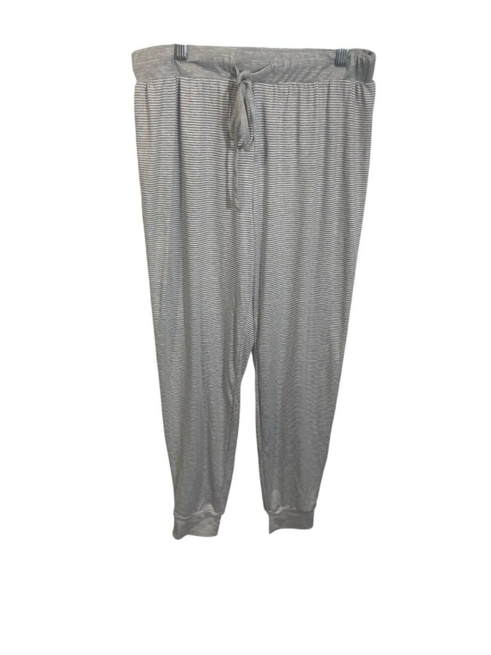 RAE DUNN Women's Size Medium Gray Striped Pajama Lounge Pants Super Soft